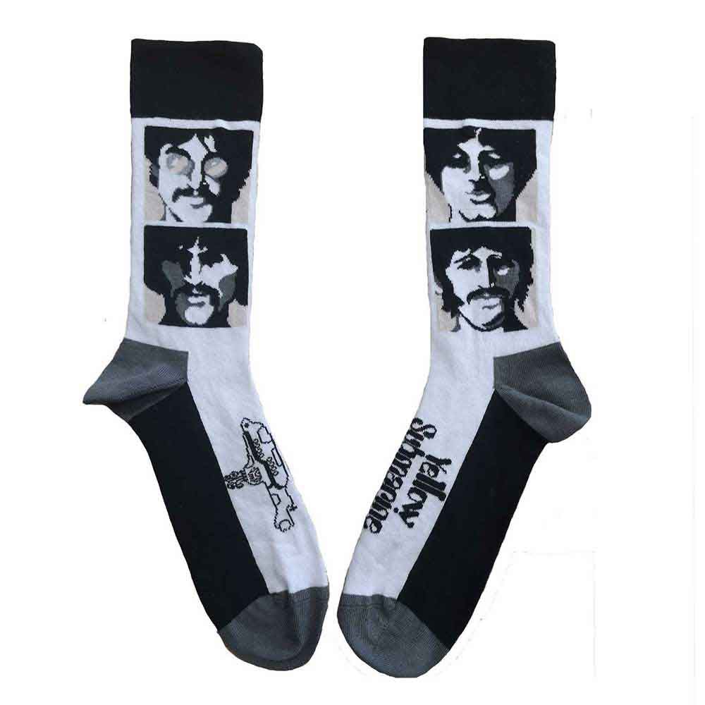 The Beatles Yellow Submarine Sea of Science Faces Mono Socks Officially Licensed
