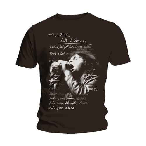 The Doors LA Woman Lyrics Mens T Shirt Officially Licensed