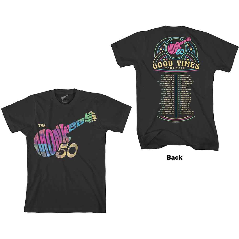 The Monkees Guitar Discography Mens T Shirt Officially Licensed