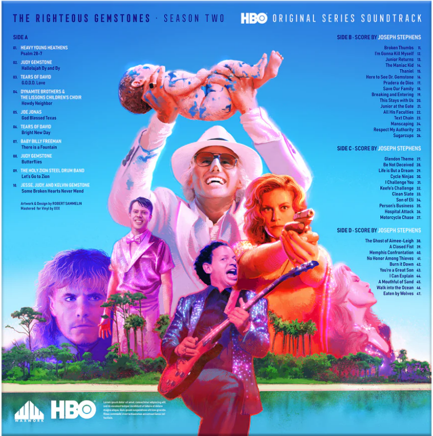 The Righteous Gemstones Season 2 Original Series Soundtrack and Score Music (2LP Purple/Pink Swirl, two bonus 7") Vinyl Record