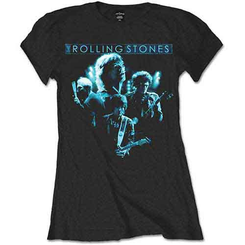 The Rolling Stones Band Glow Womens T Shirt Officially Licensed
