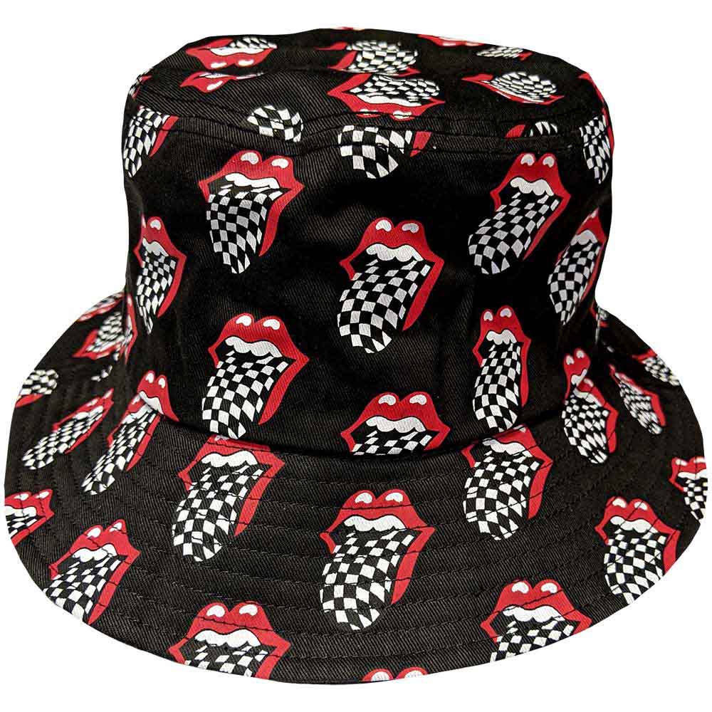 The Rolling Stones Checker Tongue Pattern Hat Officially Licensed