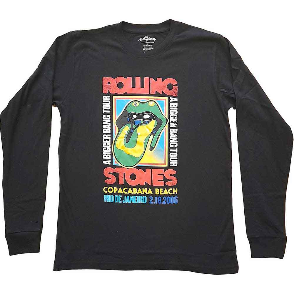 The Rolling Stones Copacabana Beach Long Sleeve Shirt Officially Licensed