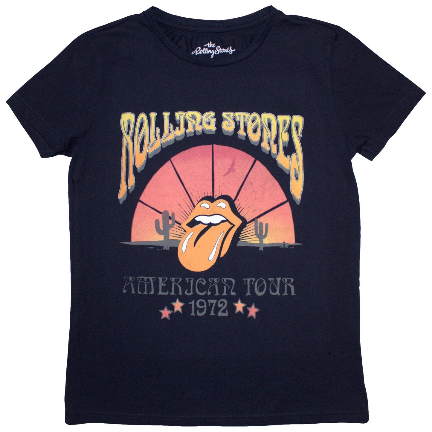 The Rolling Stones Desert '72 Womens T Shirt Blue