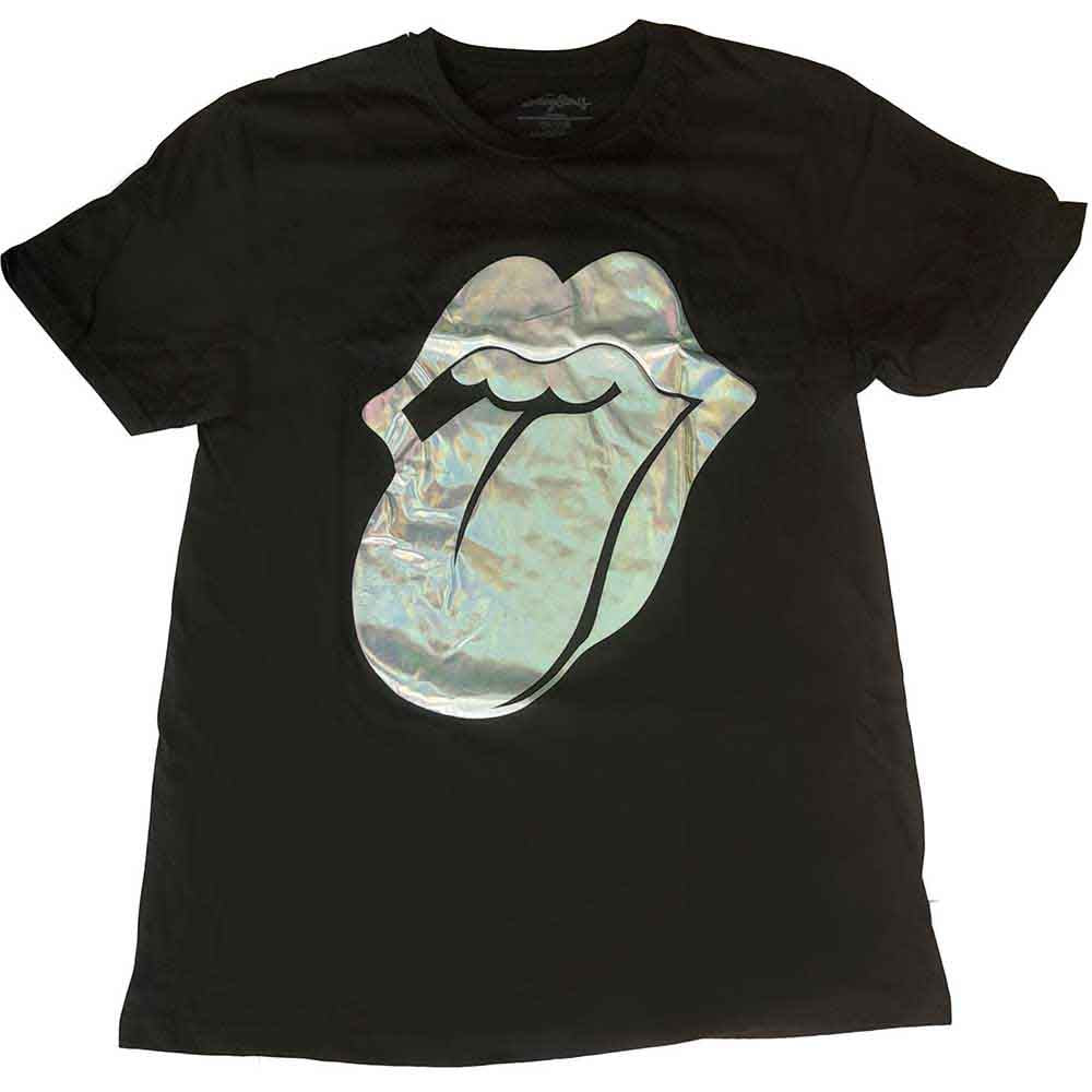 The Rolling Stones Foil Tongue Womens T Shirt Officially Licensed