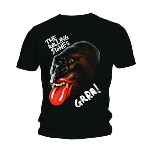 The Rolling Stones Grrr Black Gorilla Mens T Shirt Officially Licensed