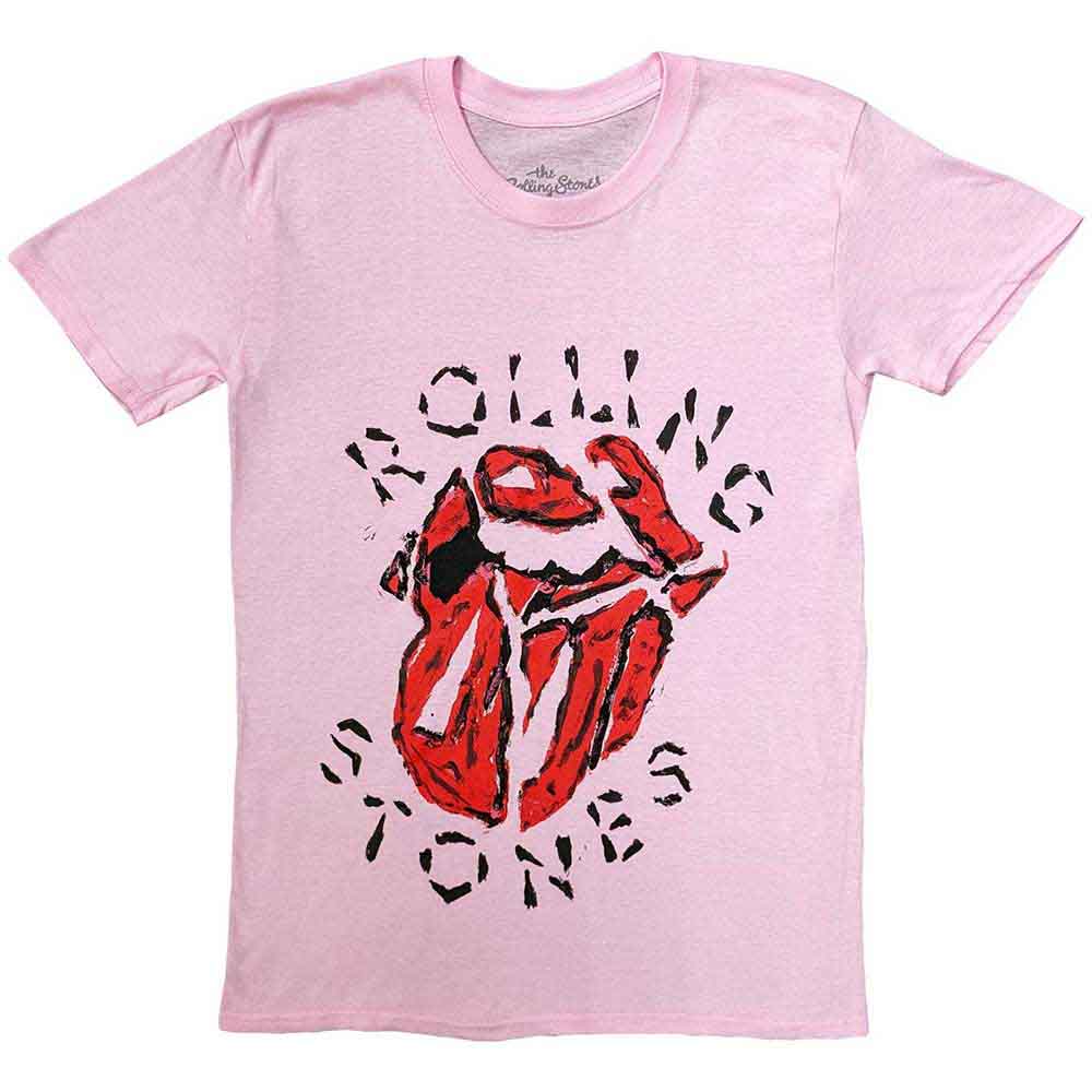 The Rolling Stones Hackney Diamonds Painted Tongue Mens T Shirt Officially Licensed