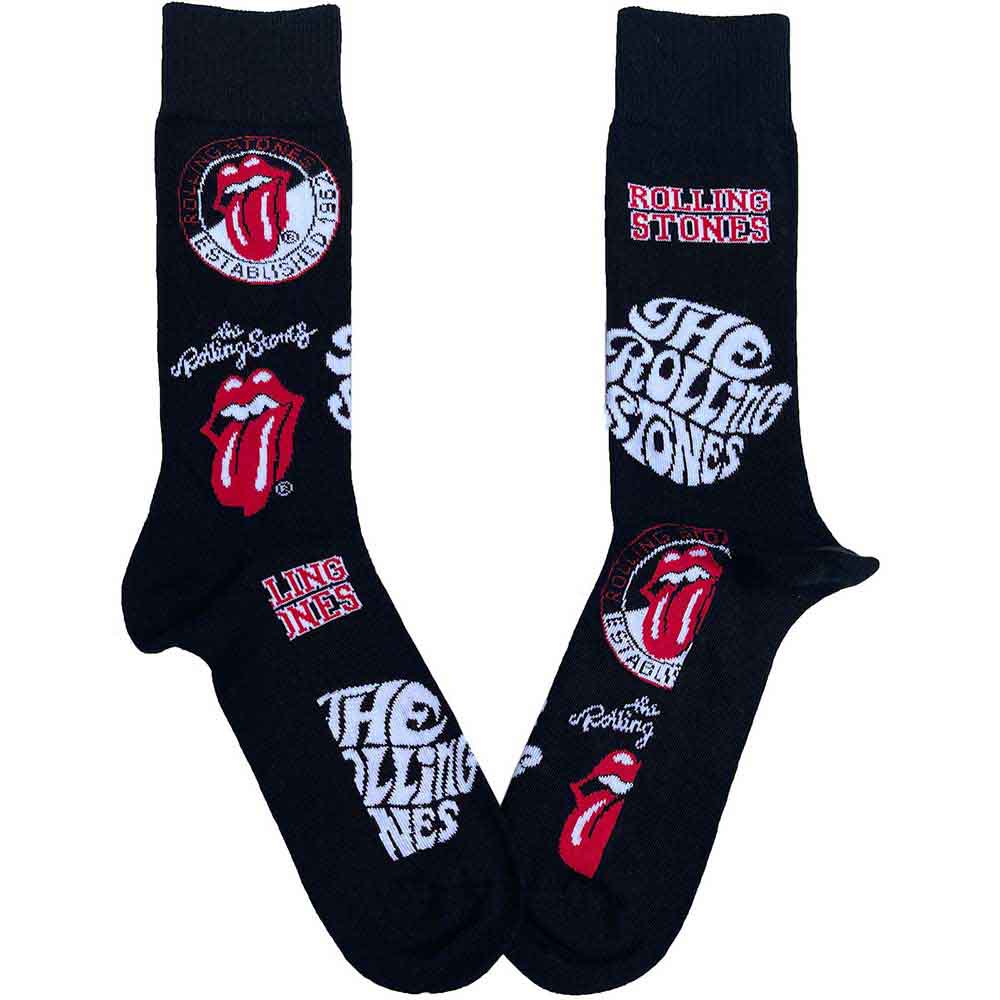 The Rolling Stones Logos Socks Officially Licensed