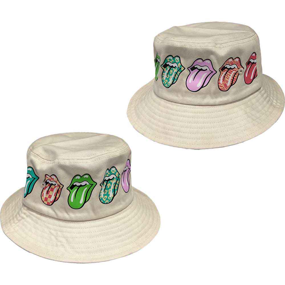 The Rolling Stones Multi-Tongue Pattern Hat Officially Licensed