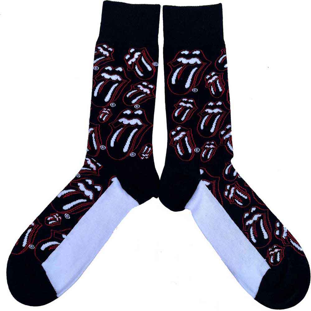 The Rolling Stones Outline Tongues Socks Officially Licensed