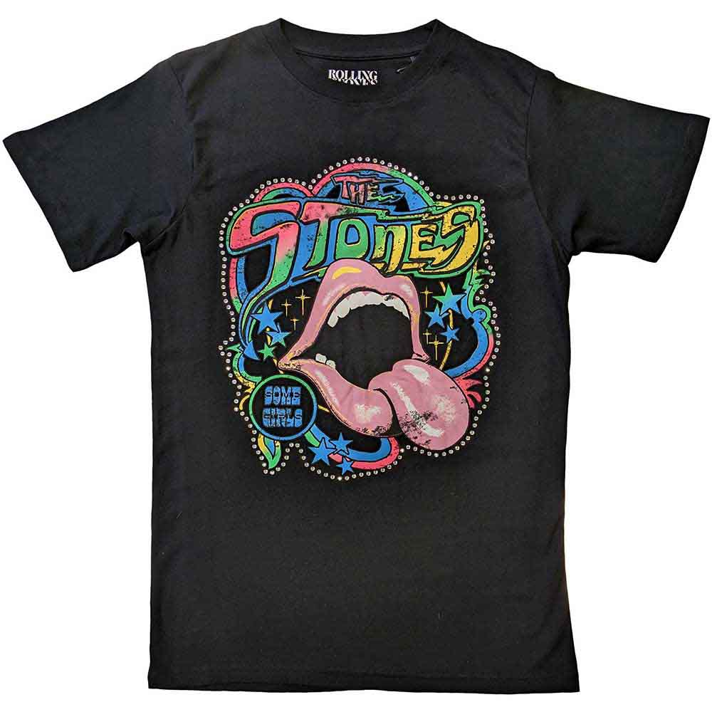 The Rolling Stones Some Girls Neon Tongue Mens T Shirt Officially Licensed