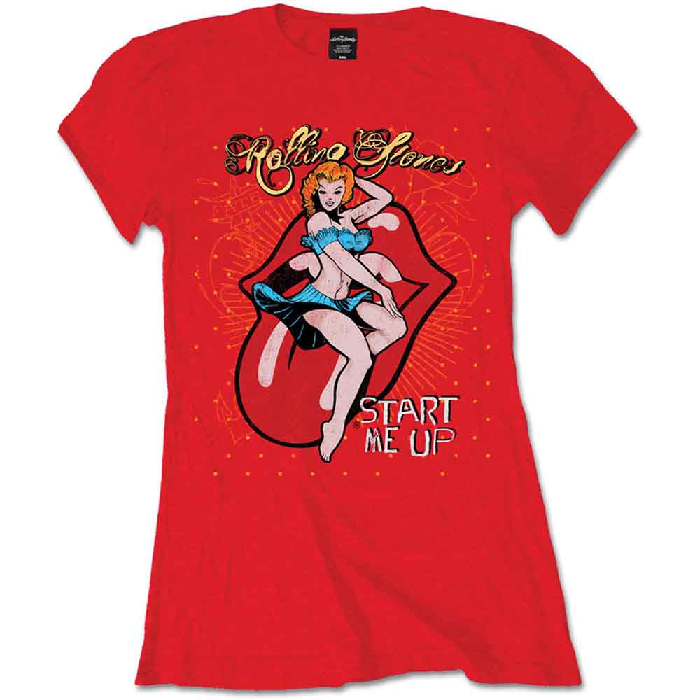 The Rolling Stones Start me up Womens T Shirt Officially Licensed