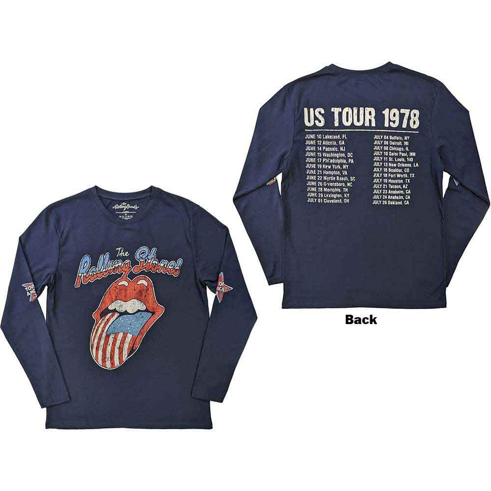 The Rolling Stones US Tour '78 Long Sleeve Shirt Officially Licensed