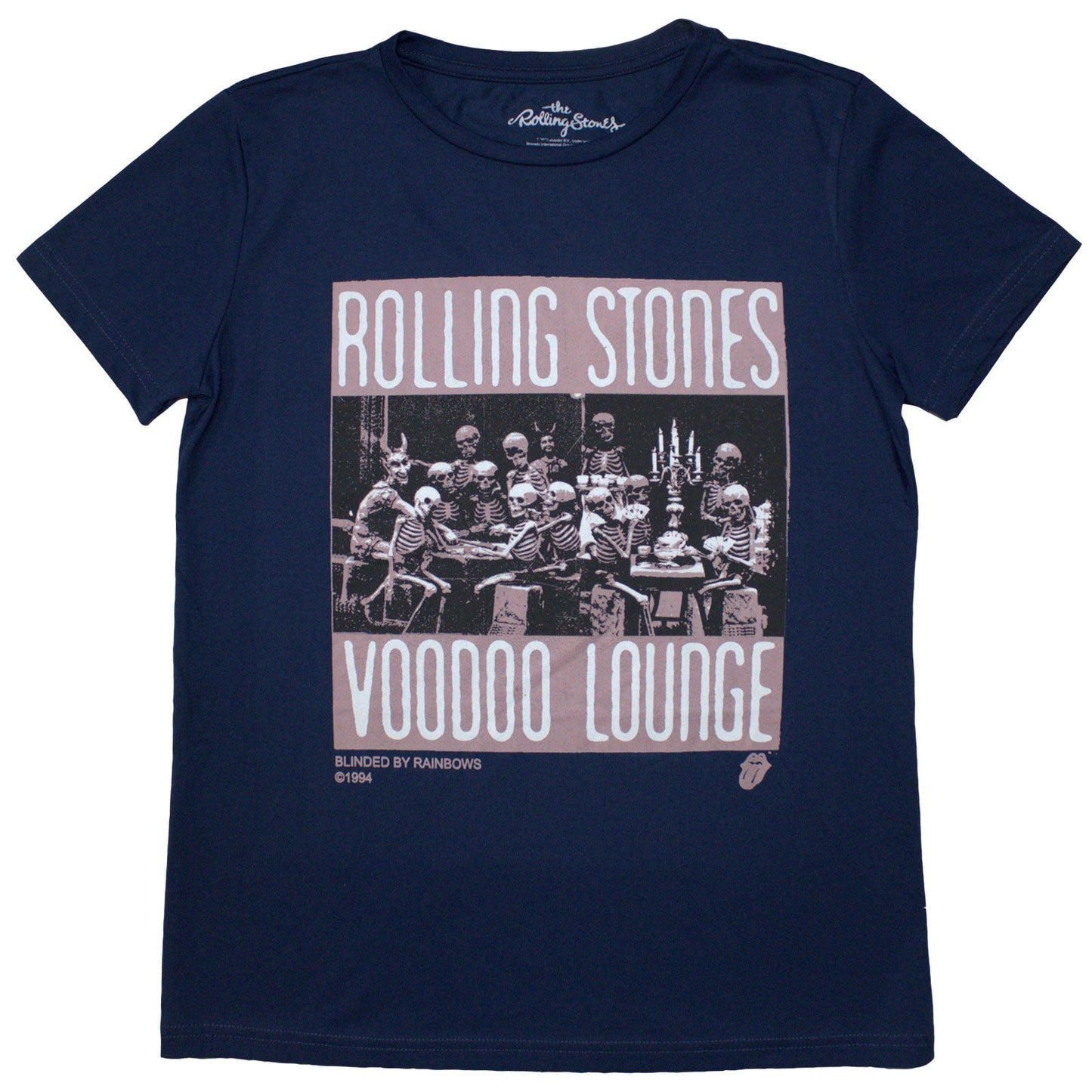 The Rolling Stones Voodoo Skulls Womens T Shirt Blue