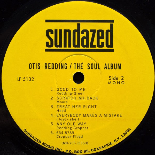 Otis Redding - The Soul Album Vinyl Record