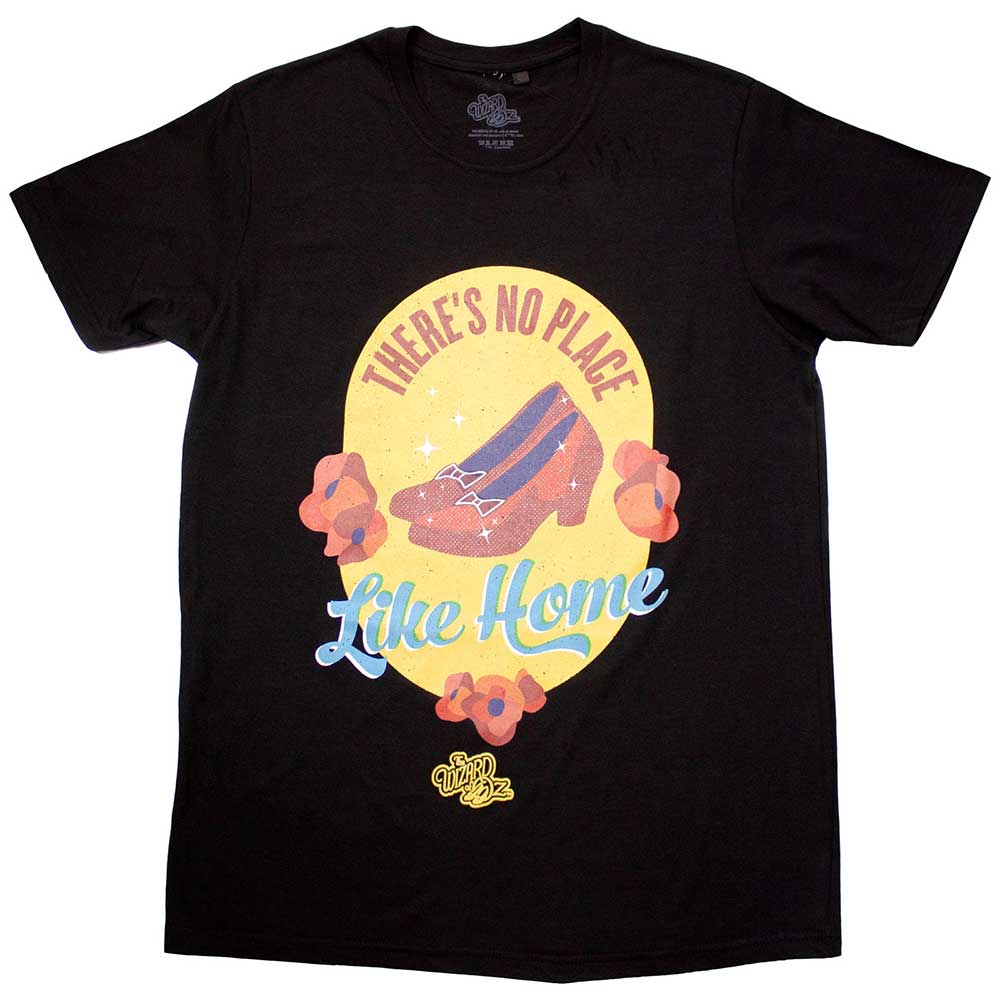 The Wizard Of Oz There's No Place Like Home T Shirt Black Officially Licensed