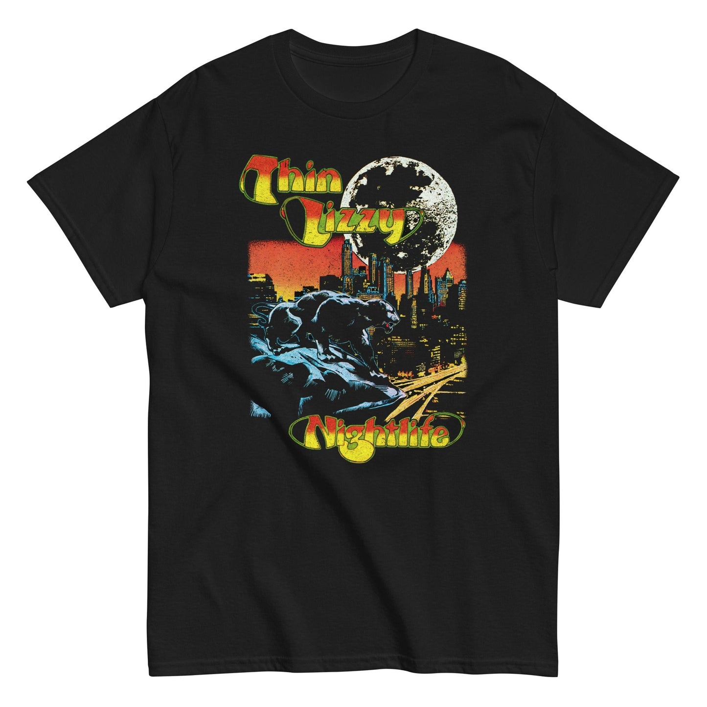 Thin Lizzy Nightlife Officially Licensed Mens T Shirt Black