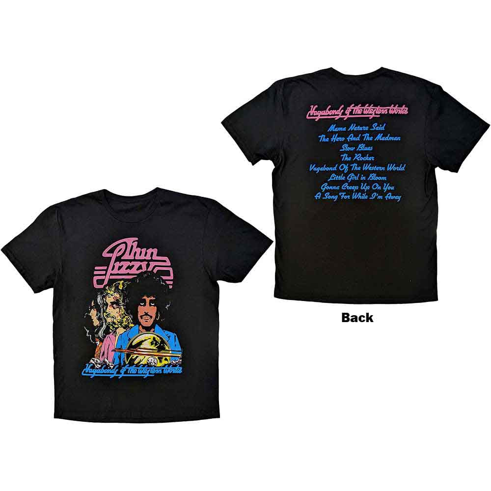 Thin Lizzy Vagabonds of the Western World Tracklist Mens T Shirt Officially Licensed