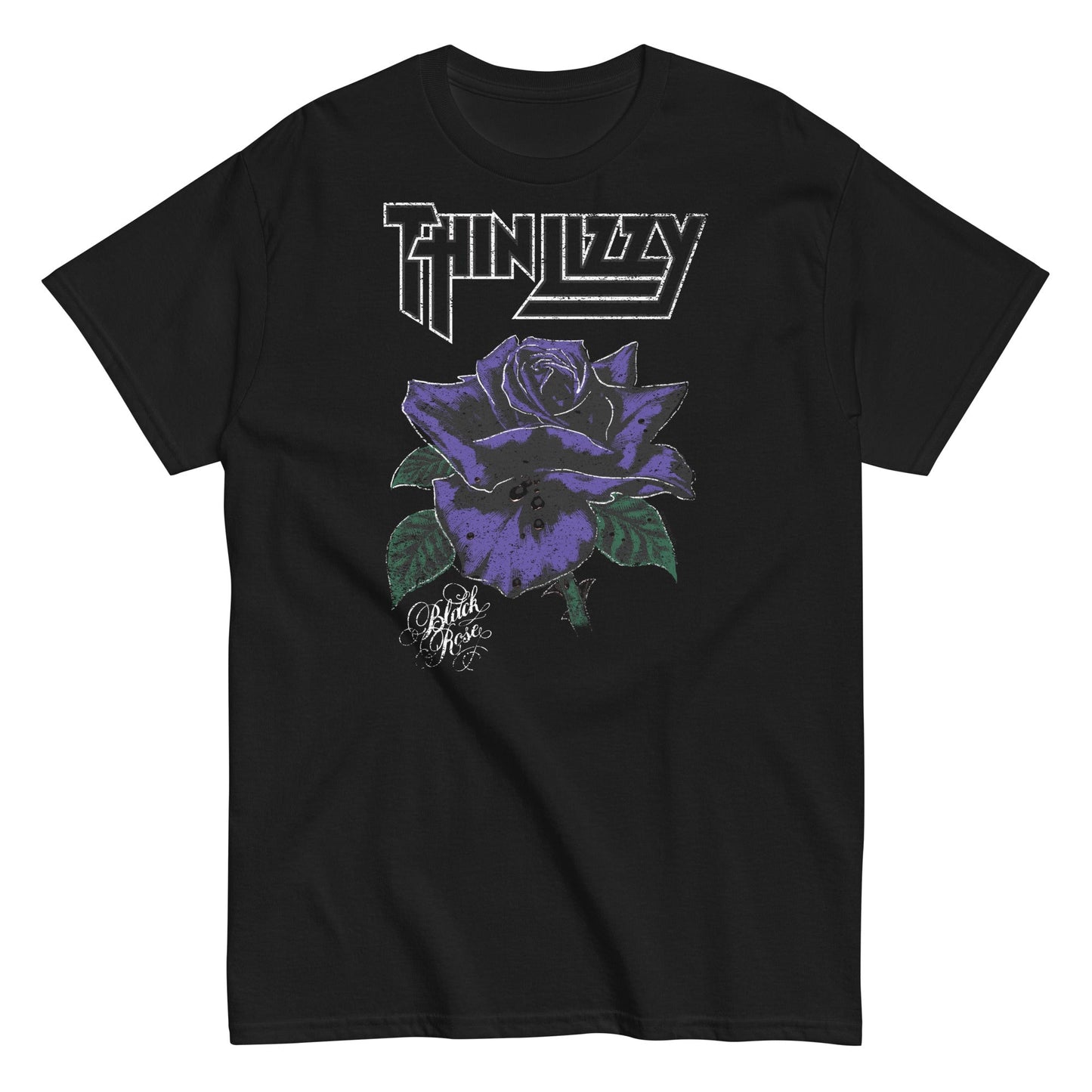 Thin Lizzy White Outline Officially Licensed Mens T Shirt Black