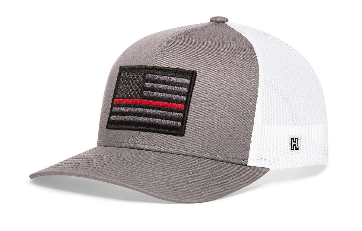 Thin Red Line Trucker Hat | Black Fire Tactical Snapback