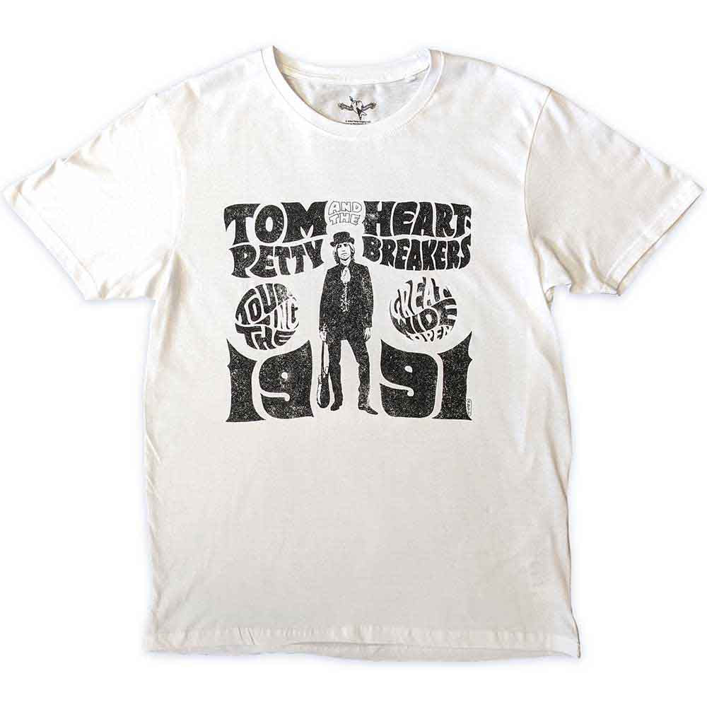 Tom Petty & The Heartbreakers Great Wide Open Tour T Shirt White Officially Licensed