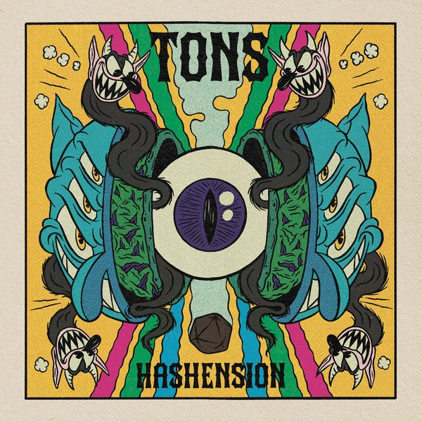 TONS - Hashension (Blue/Yellow/Pink Striped Vinyl) Vinyl Record