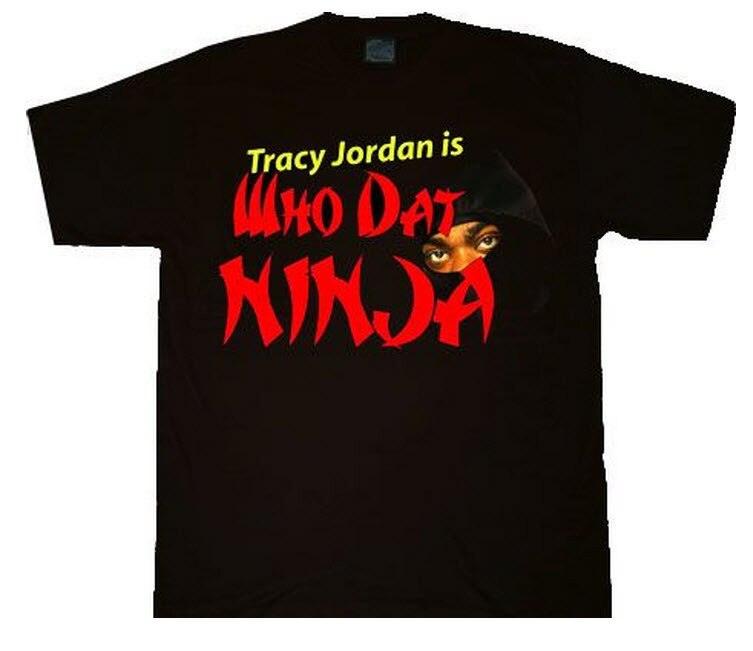 Tracy Jordan Ninja Adult Black T-shirt