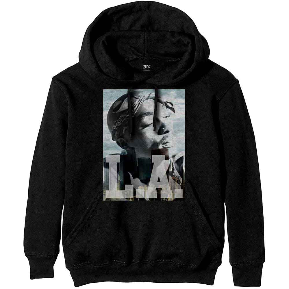 Tupac LA Skyline Hoodie Sweatshirt Officially Licensed
