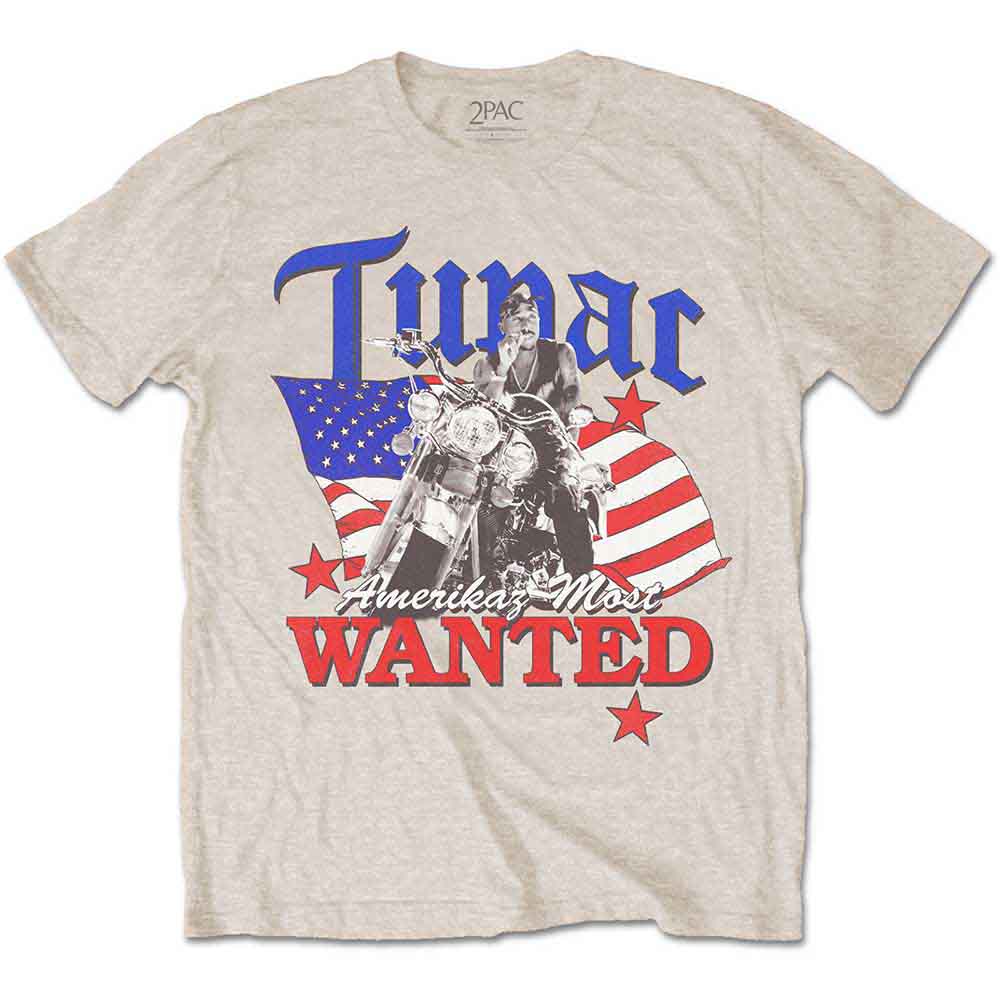 Tupac Most Wanted Mens T Shirt Officially Licensed