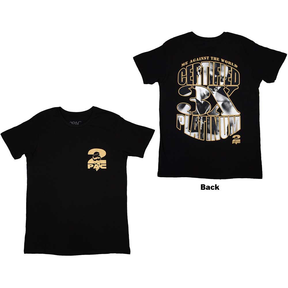 Tupac Platinum Mens T Shirt Officially Licensed