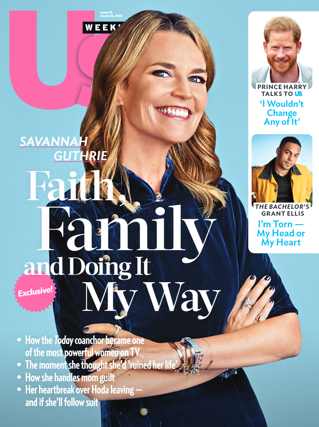 Us Weekly - 03.10.25: Savannah Guthrie's Faith & Family, The Most Powerful Women On TV, Heartbreak Over Hoda, The Bachelor's Grant Ellis Torn Between His Heart & Head, Prince Harry Exclusive & More!