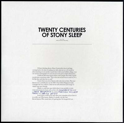 Twenty Centuries Of Stony Sleep Vinyl Record