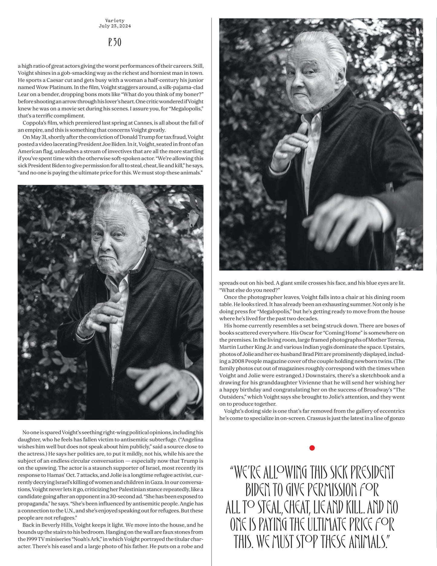 Variety - 24.07.23 Edition: Jon Voight Lets Loose On His Career, Politics & Relationship With Daughter Angelina Jolie, 2024 Emmy Nominations, Strikes In Paris, Kevin Feige Reflects On His Role & More!