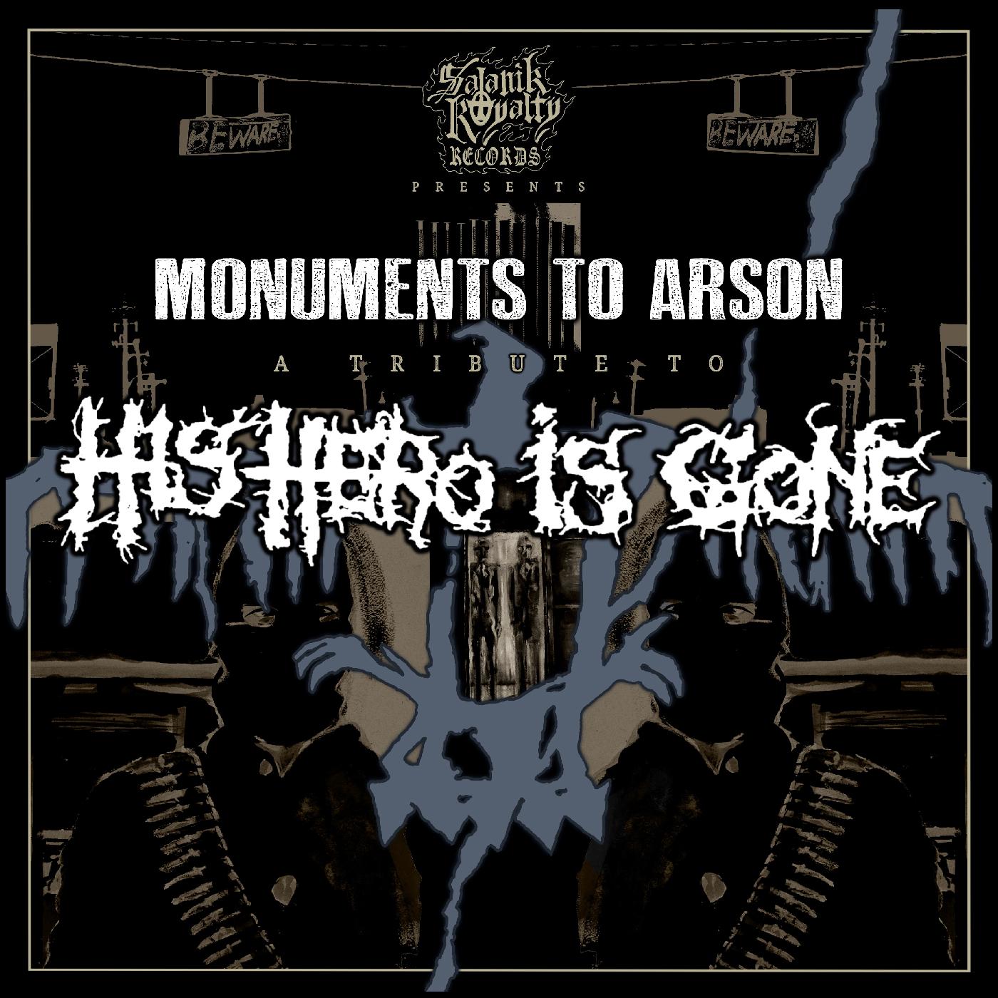 Various Artists - Monuments To Arson: A Tribute To His Hero Is Gone (BLACK AND WHITE MARBLE VINYL) Vinyl Record