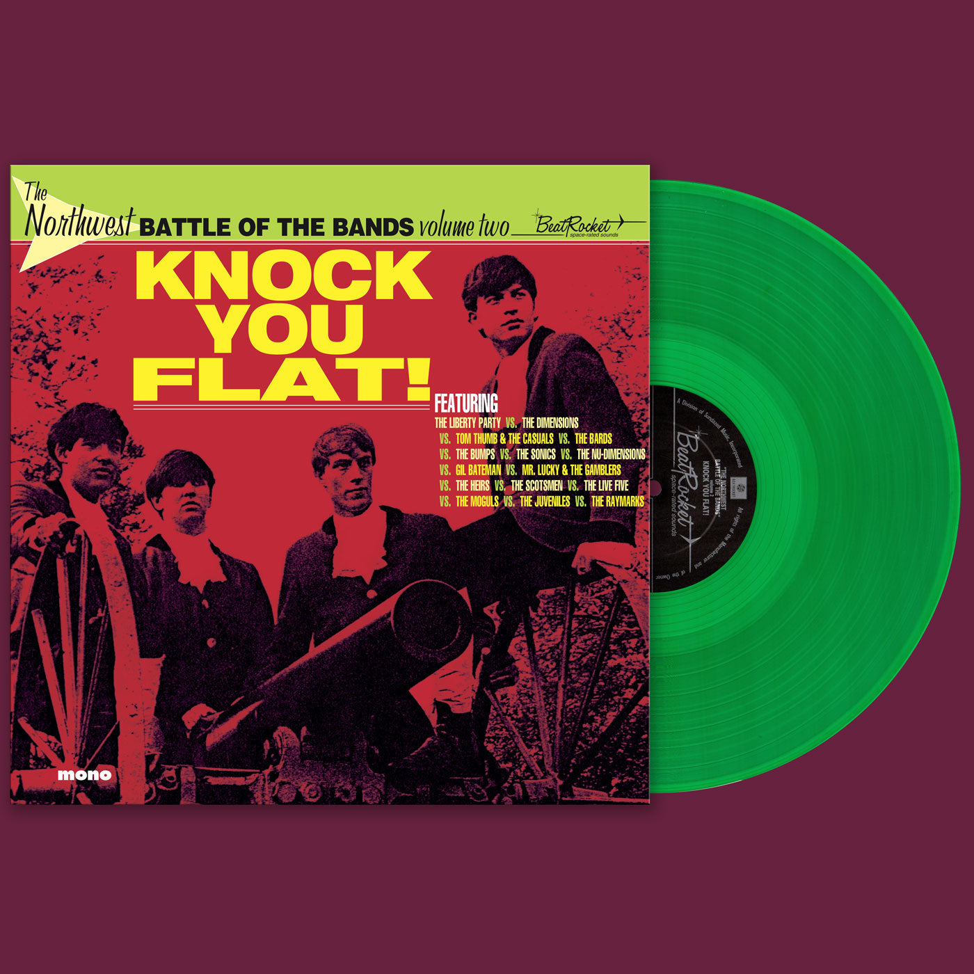 The Northwest Battle Of The Bands Vol. 2: Knock You Flat! (GREEN VINYL) Vinyl Record