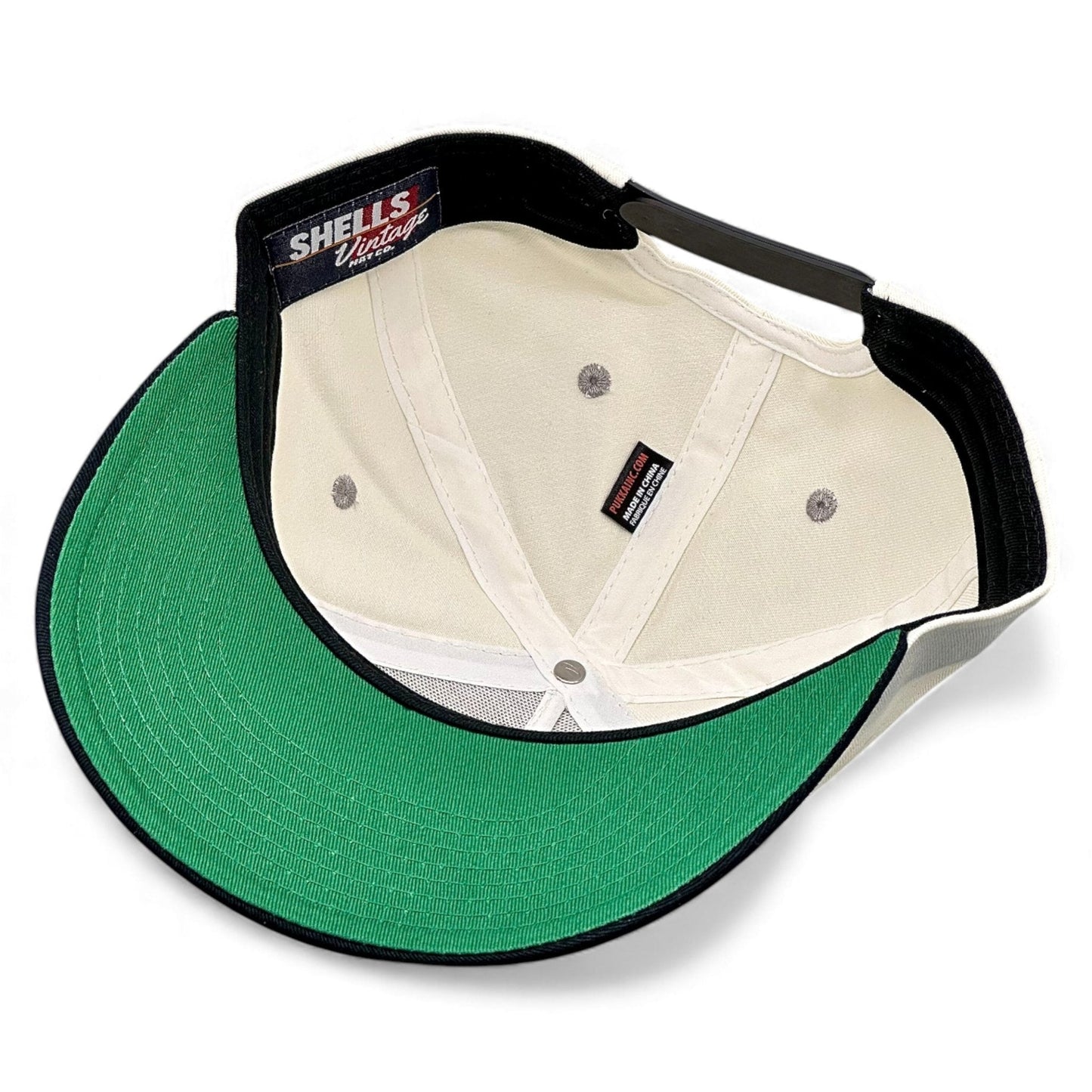 Vintage Modern Snapback Hat - Cream/Black