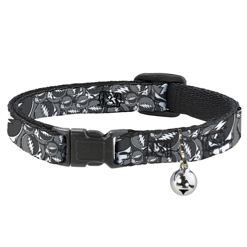 Grateful Dead Steal Your Face Stacked Cat Collar