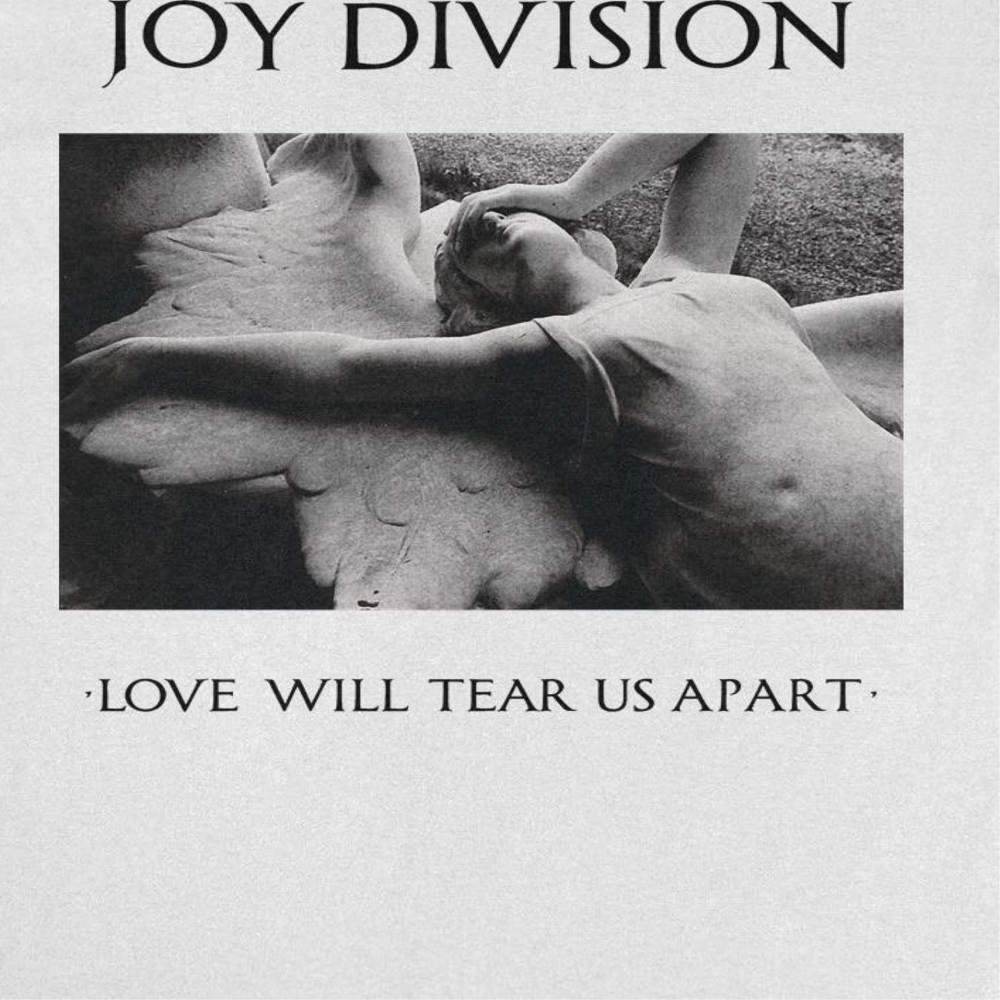 Joy Division Love Will Tear Us Apart Black T Shirt White Officially Licensed