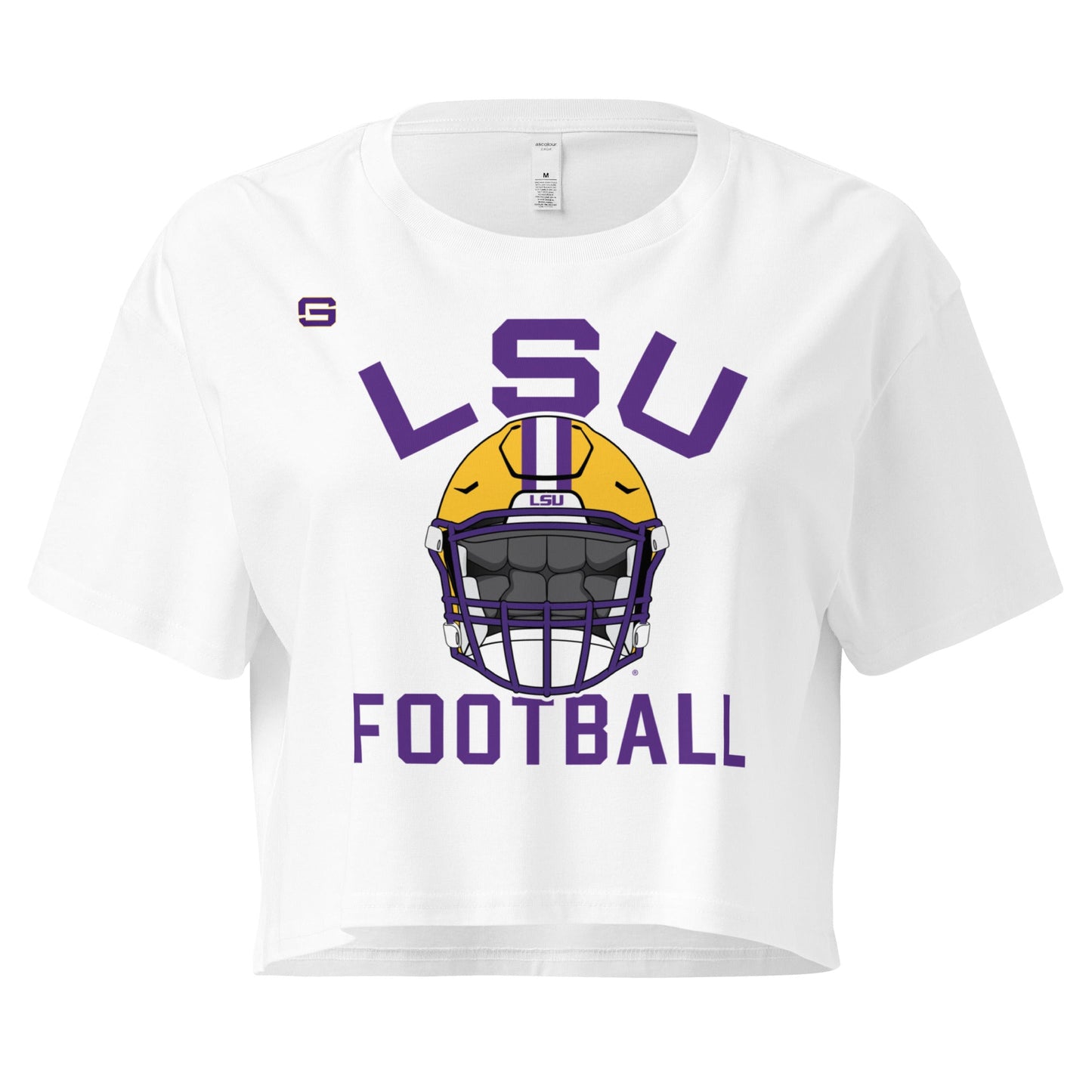 LSU Football Helmet Women’s Crop Top