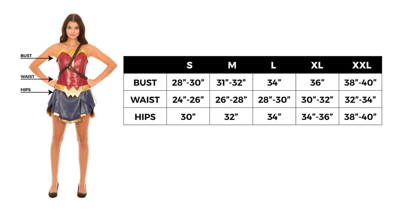 Wonder Woman Warrior Corset and Skirt Costume Set
