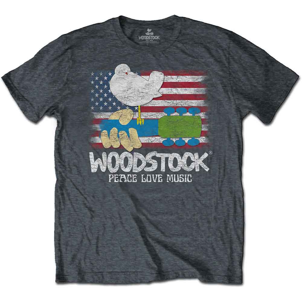 Woodstock Flag Mens T Shirt Officially Licensed