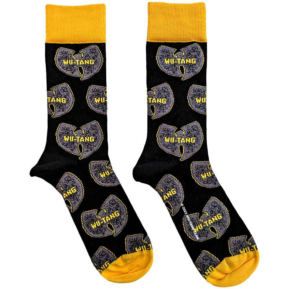 Wu-tang Clan Grey Logos Socks Officially Licensed