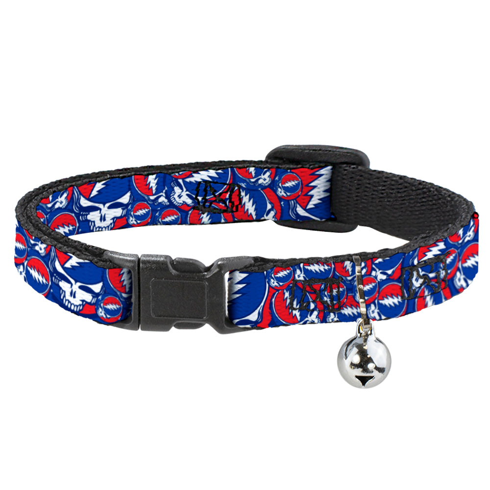 Grateful Dead Steal Your Face Stacked Cat Collar