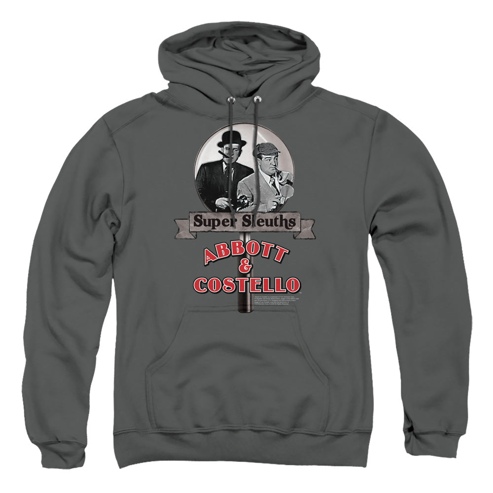 Abbott & Costello Super Sleuths Mens Hoodie Charcoal Officially Licensed