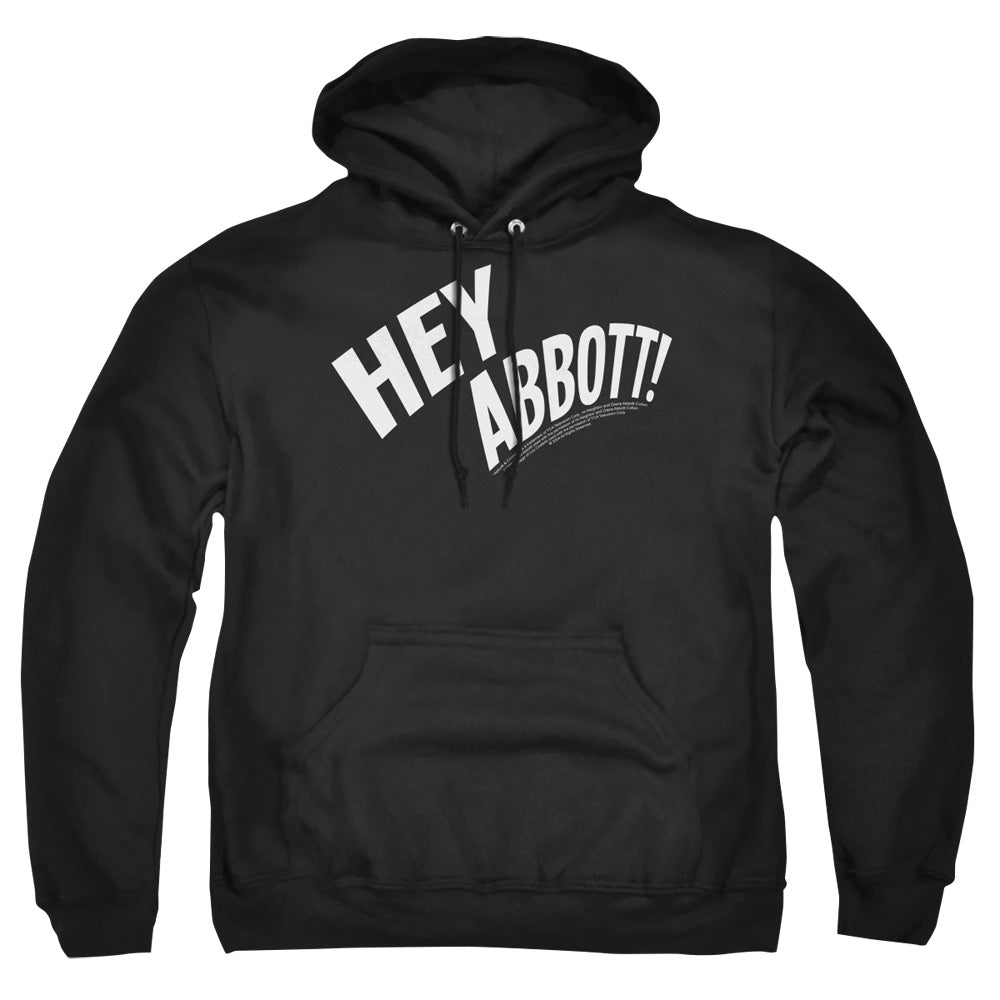 Abbott & Costello Hey Abbott Mens Hoodie Black Officially Licensed
