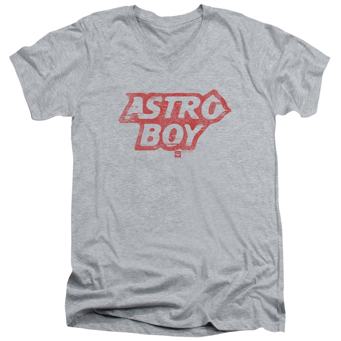 Astro Boy Logo Mens Slim Fit V Neck T Shirt Athletic Heather