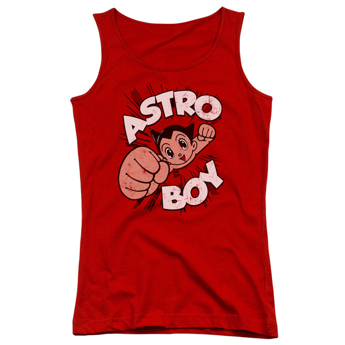 Astro Boy Flying Womens Tank Top Shirt Red