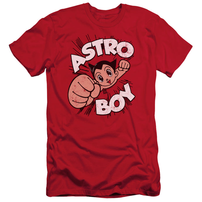 Astro Boy Flying Slim Fit Mens T Shirt Red