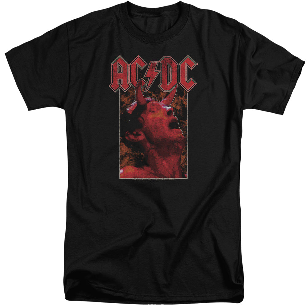 AC/DC Horns Mens Tall T Shirt Black