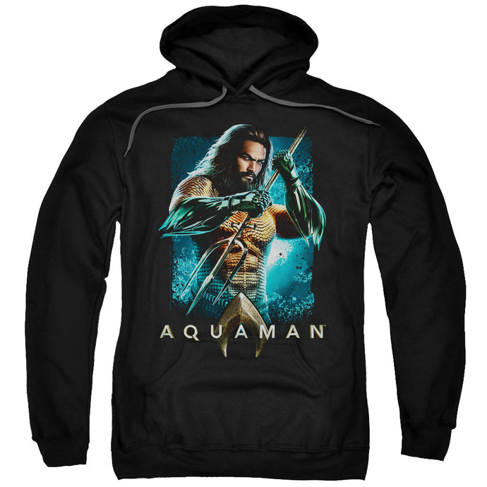 Aquaman Movie Trident Mens Hoodie Black